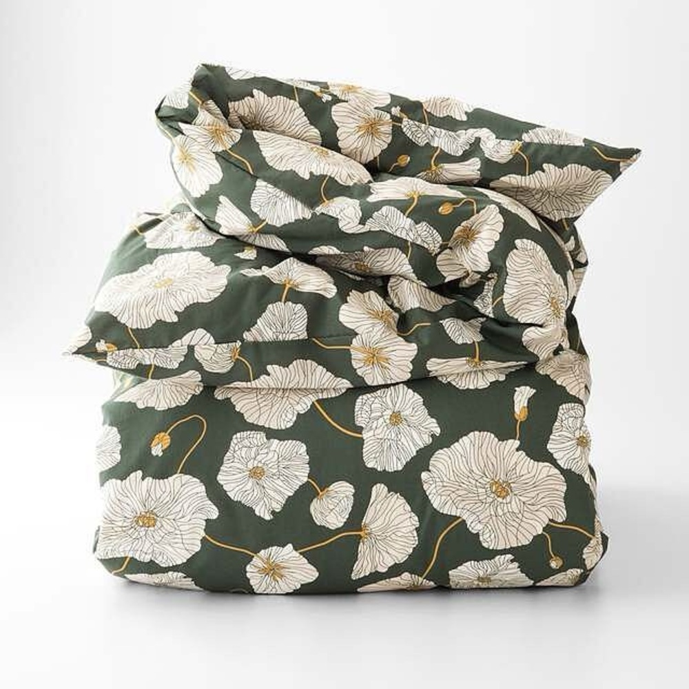 Schoolhouse Blooming Field Duvet Cover King
